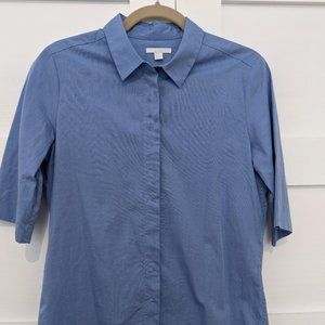 COS Short Sleeve Button Down (Blue) Size 8